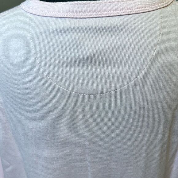 Tailorbyrd pink pique short sleeve henley. Soft stretch modal/polyester. XL - Picture 4 of 6